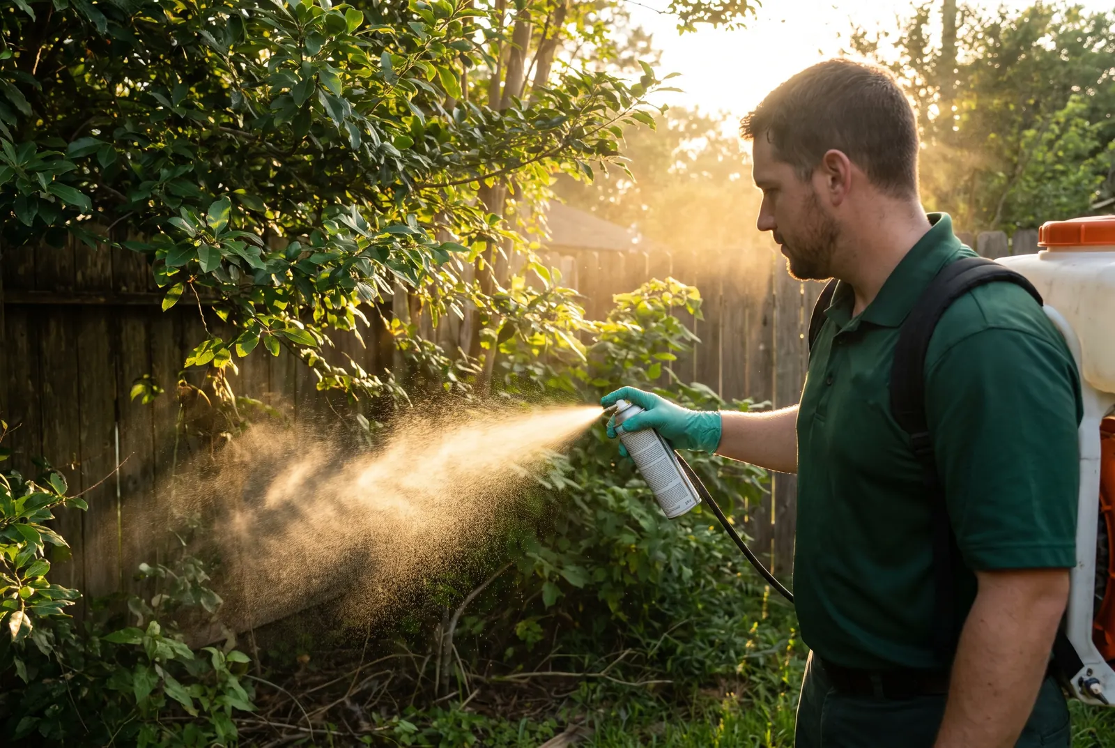 Mosquito treatment for a residential yard